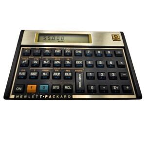 HP 12C Financial Programmable Calculator Black Gold RPN Business 120+ Functions